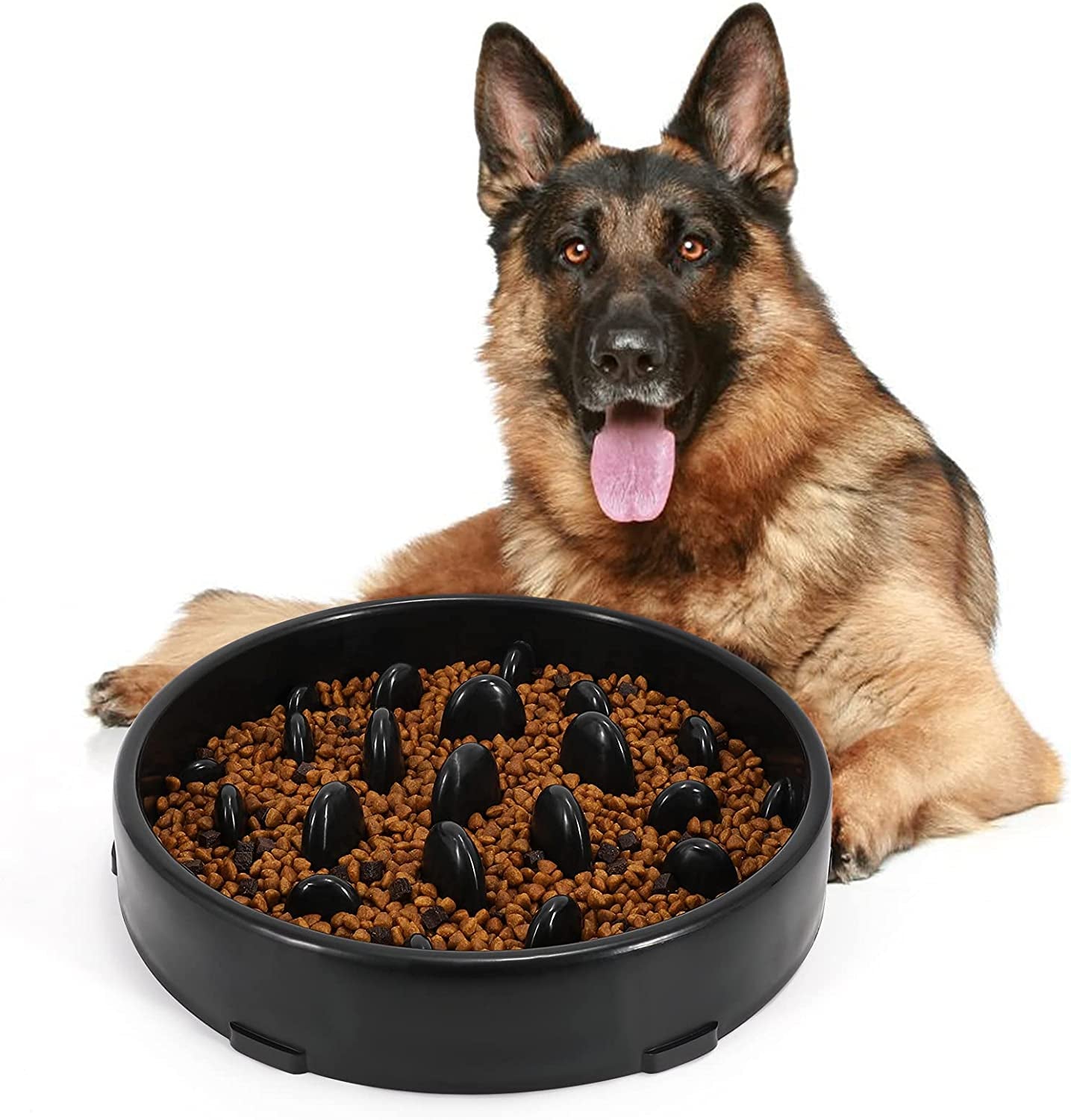 Slow Dog Bowl for Large Dogs,Fun Bowl Slow Feeder,Anti-Gulping Dog Slow Feeder Stop Bloat,Slow Eating Big Pet Bowl
