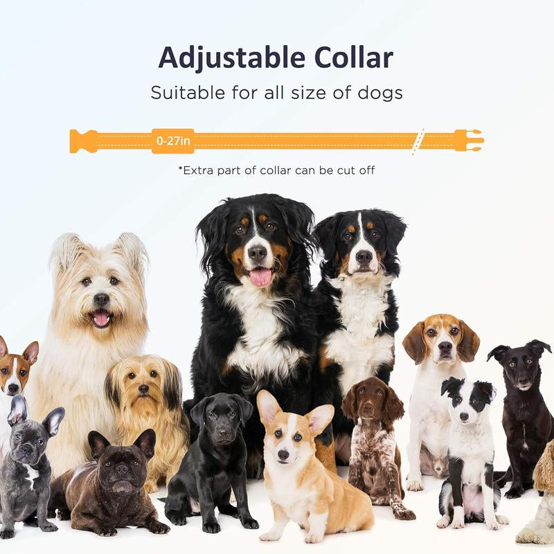 Electric Dog Collar with Remote - Safe Adjustable Modes, Rechargeable Waterproof E-Collar for Small, Medium, and Large Dogs (8-120 Lbs)