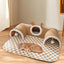 2 in 1 Comfortable U-Shaped Dog & Cat Tunnel with Game Ball, Indoor & Outdoor Pet Bed, Pet Supplies for Cats and Small Pets