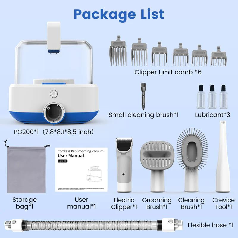 [Springtok]Airrobo Dog Grooming Vacuum PG Series Pet Supplies, Pet Grooming Vaacuum for Dog, Dog Grooming Kit, Dog Vacuum for Shedding Grooming